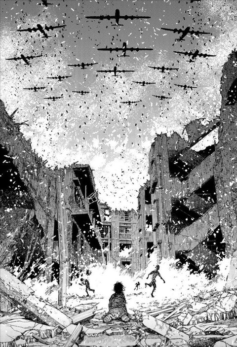 Air Raid on Ruined City