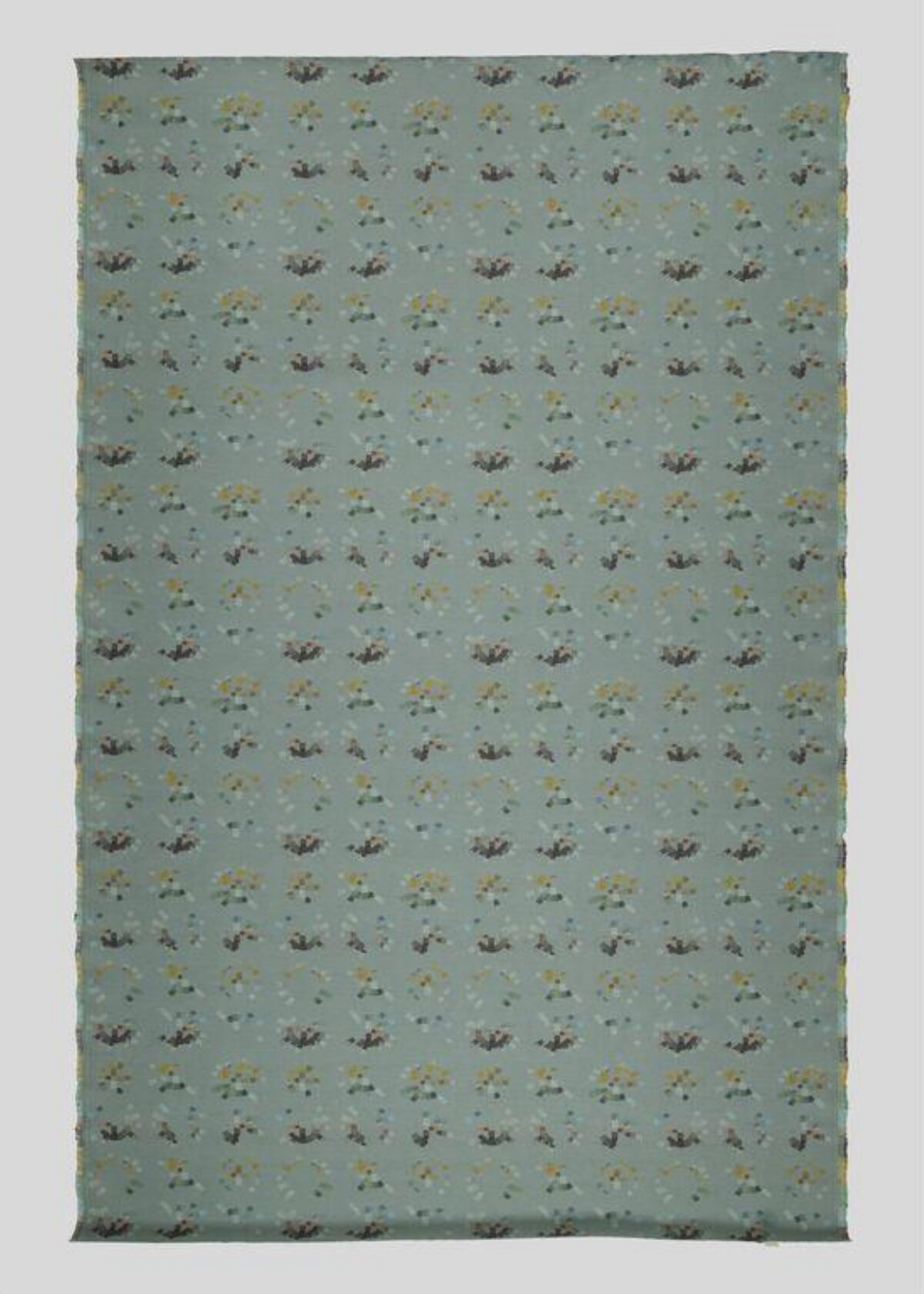 Muted Green Ditsy Floral Fabric