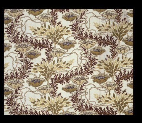 Vintage Poppy Floral Textile Pattern