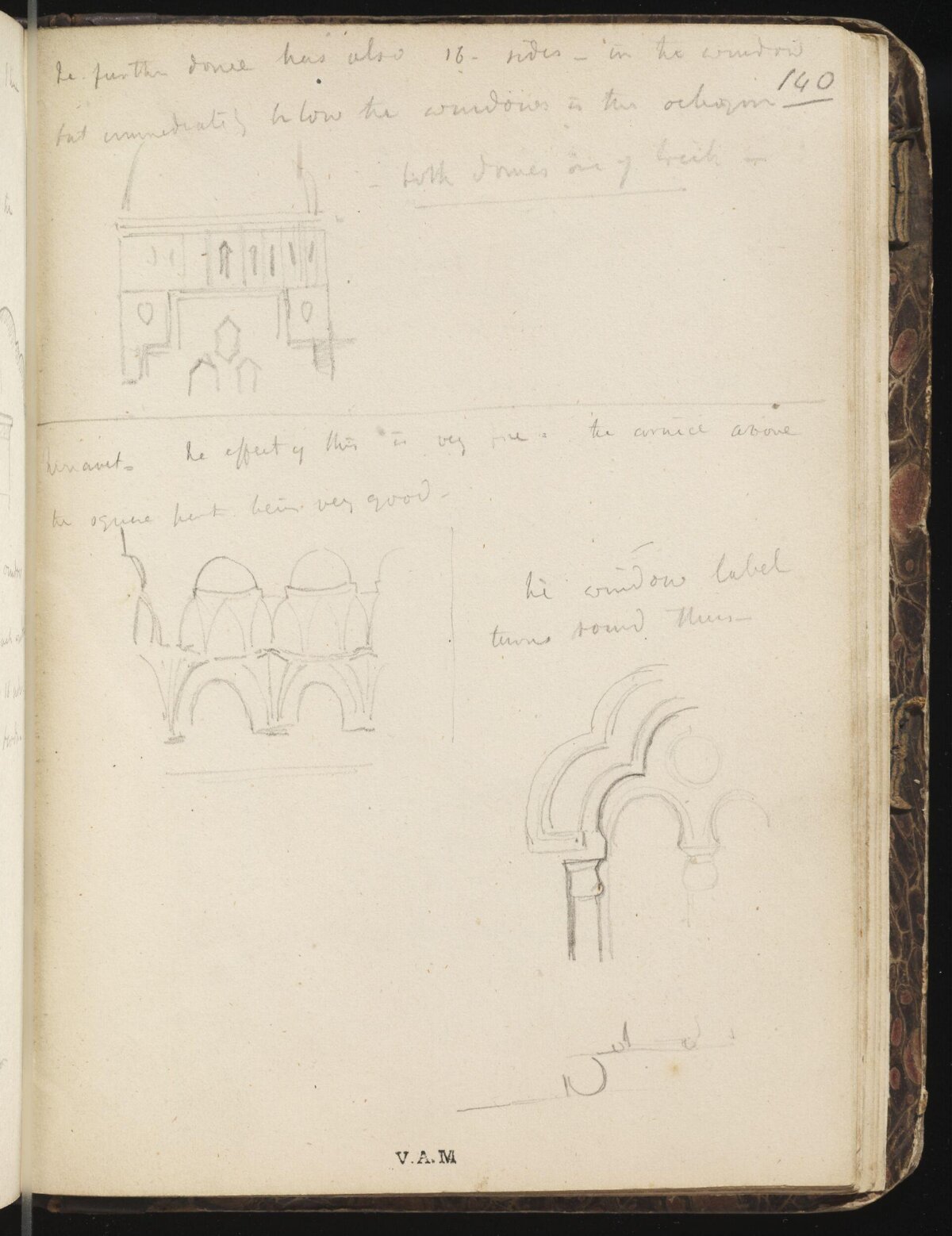 Sketchbook Page of Architectural Sketches