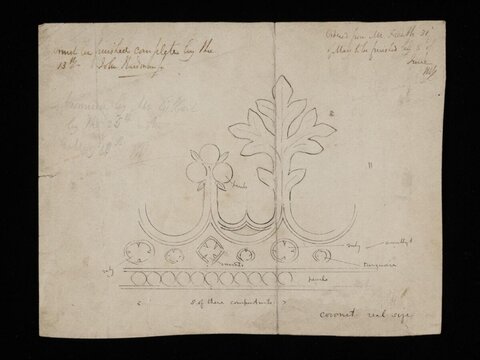 Hand Drawn Coronet Design Sketch
