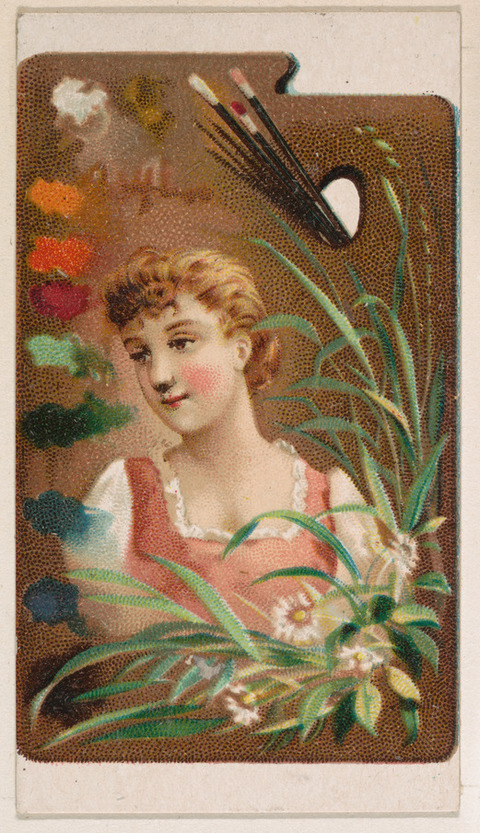 Portrait of Woman on Artist Palette