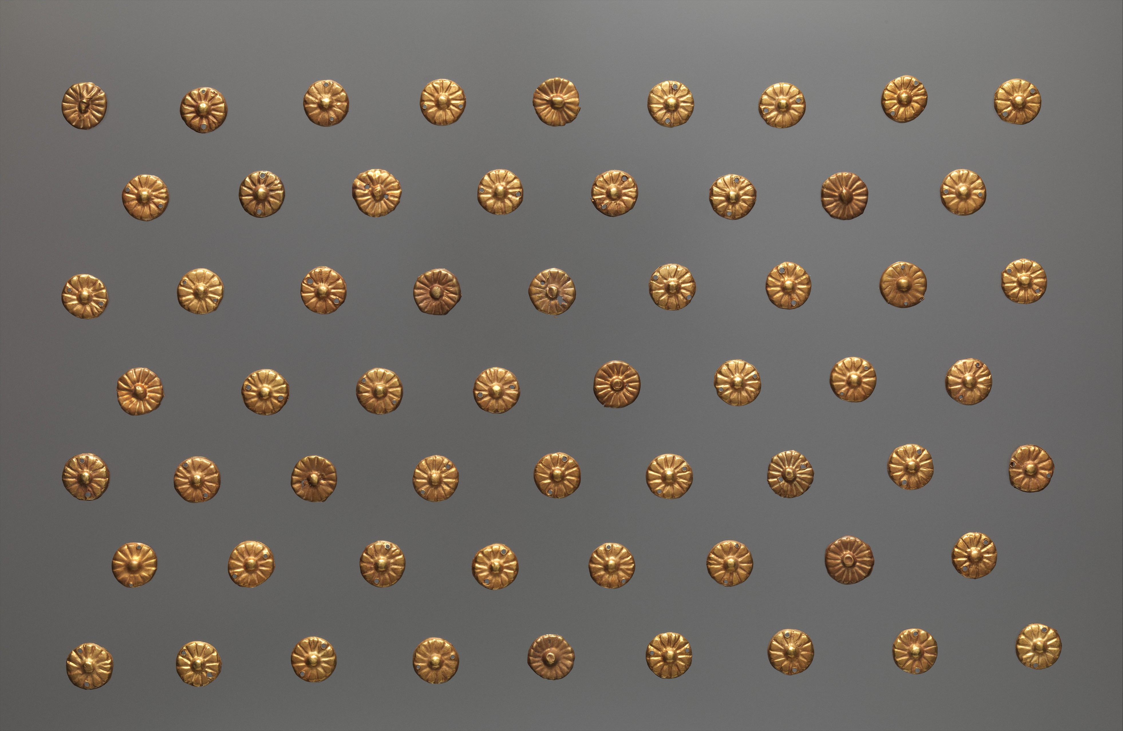 Arranged Golden Floral Ornaments