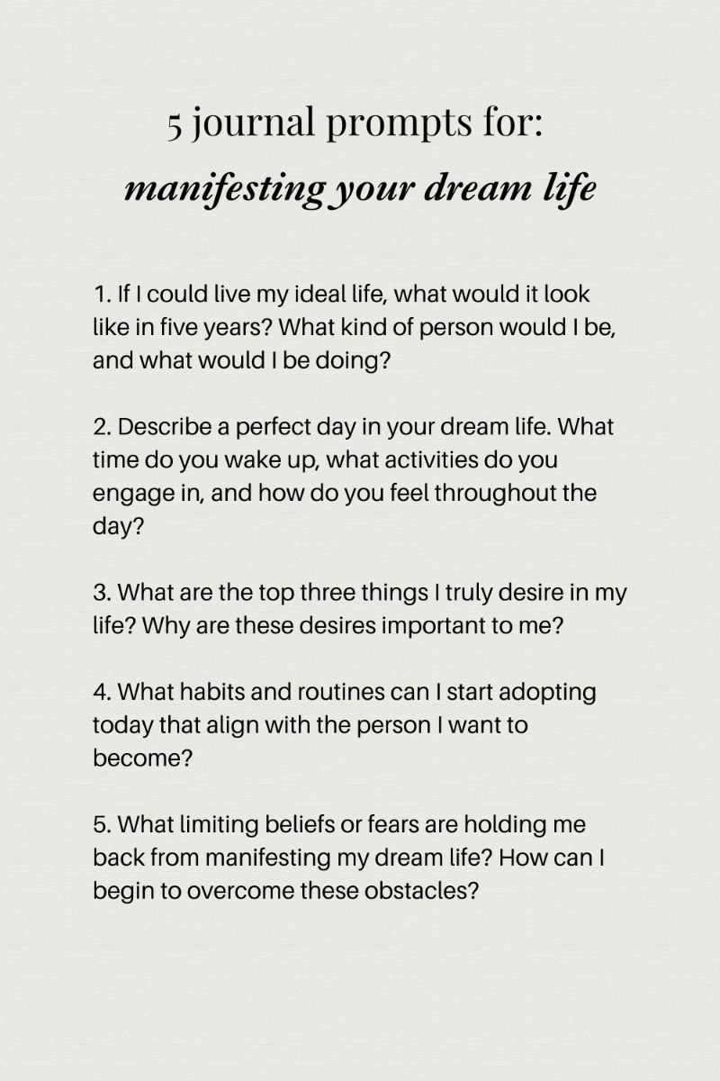 5 Journal Prompts for Manifesting Dream Life