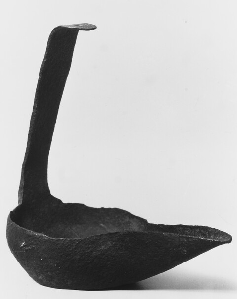 Vintage Handled Iron Oil Lamp