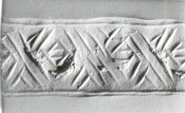 Carved Geometric Pattern on Stone