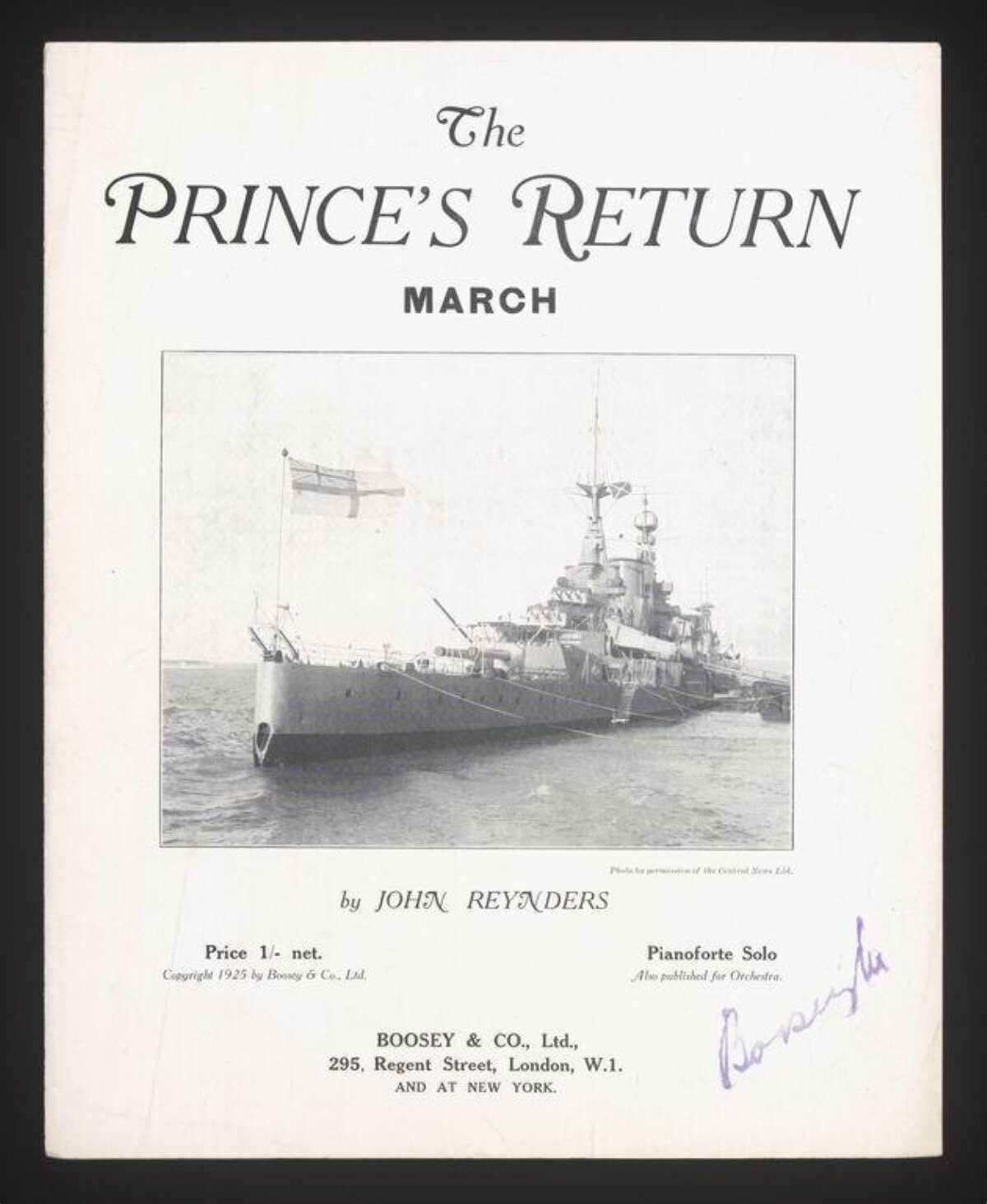 The Prince's Return Sheet Music Cover