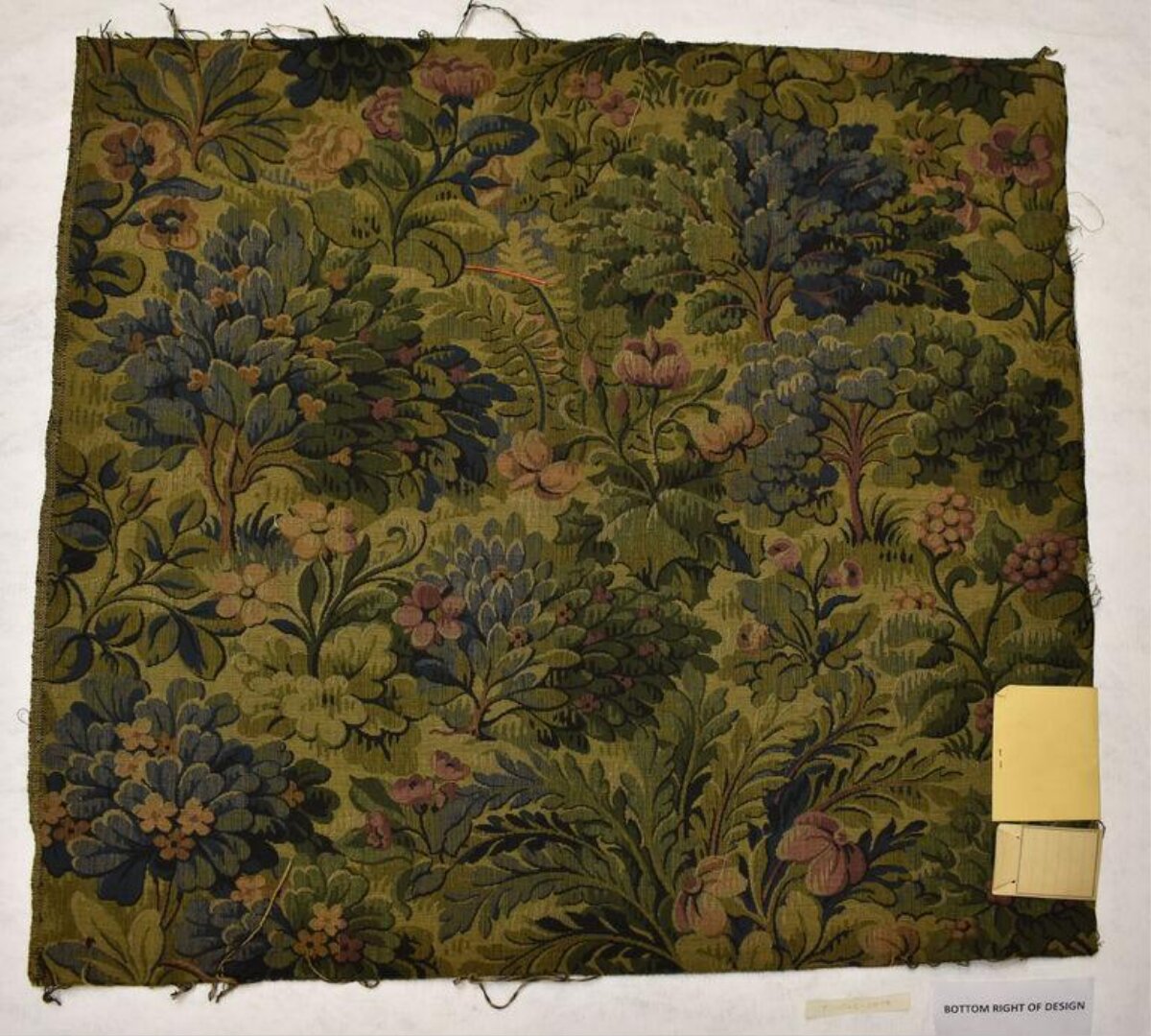Antique Floral Tapestry Fragment