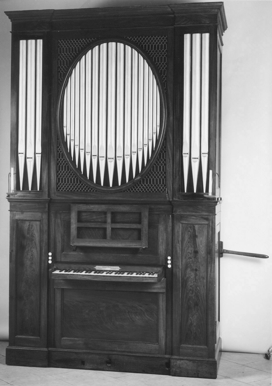 Antique Wooden Cabinet Pipe Organ