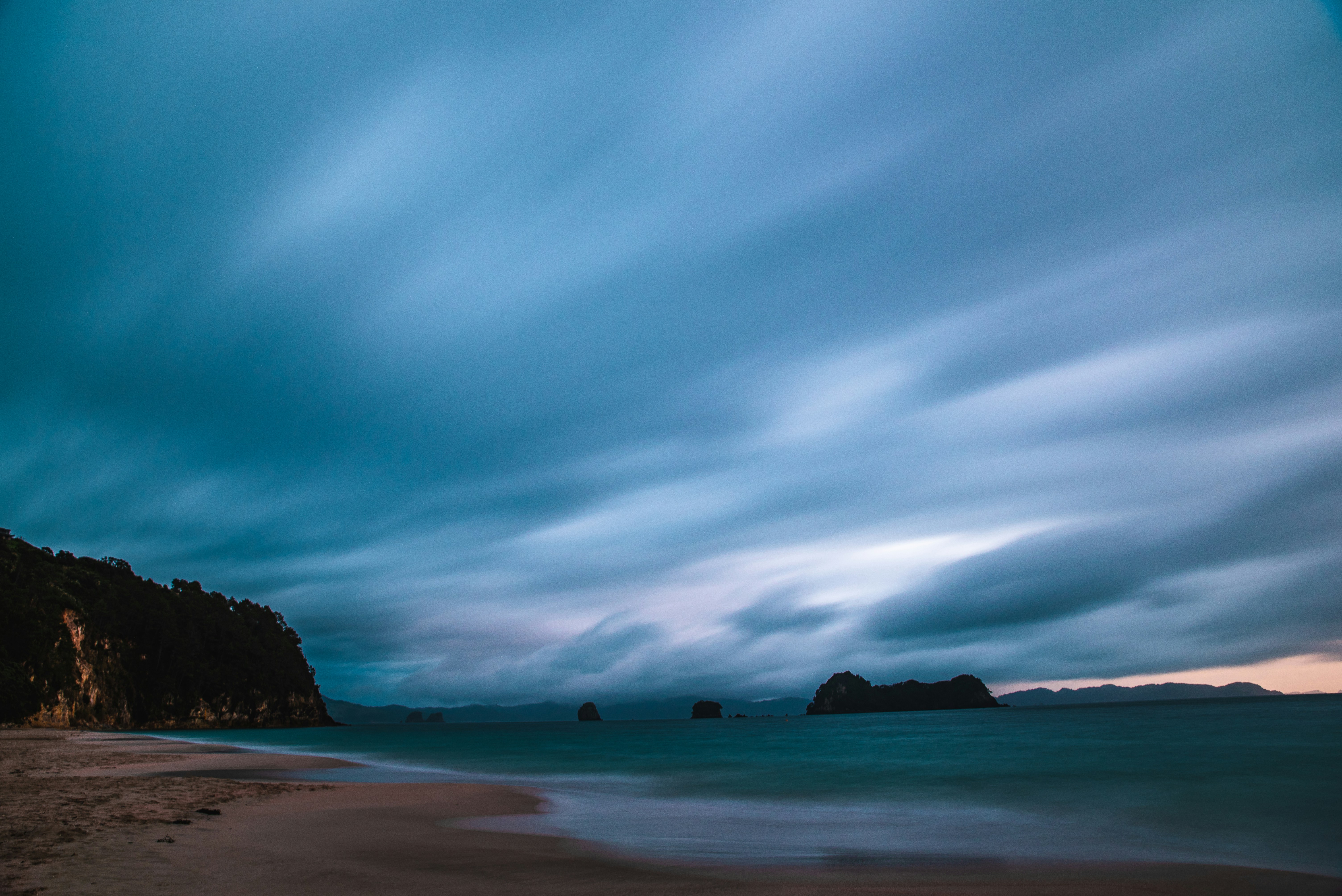 Twilight Coastal Beach Seascape