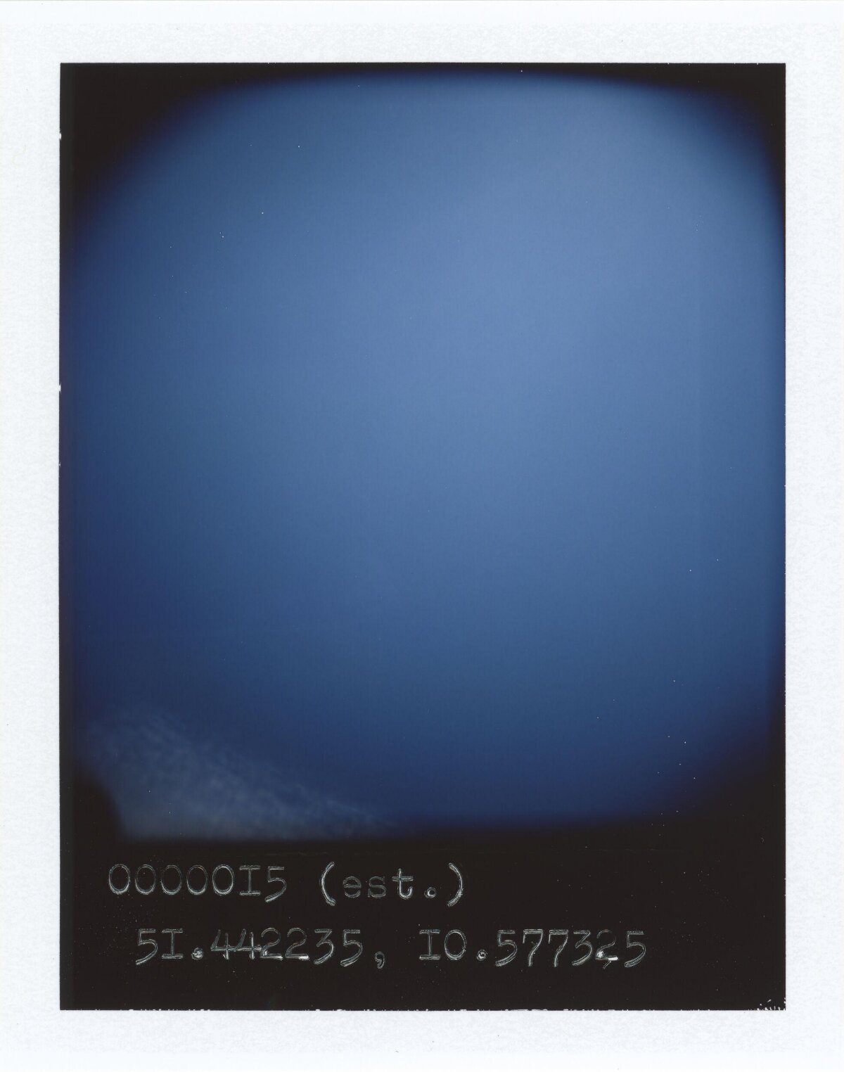 Polaroid Shot Blue Sky