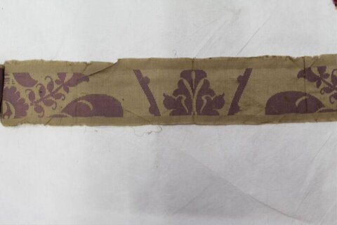Antique Purple Floral Patterned Fabric Strip