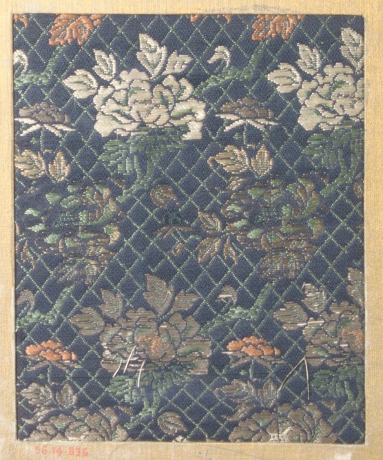 Antique Floral Brocade Textile Sample