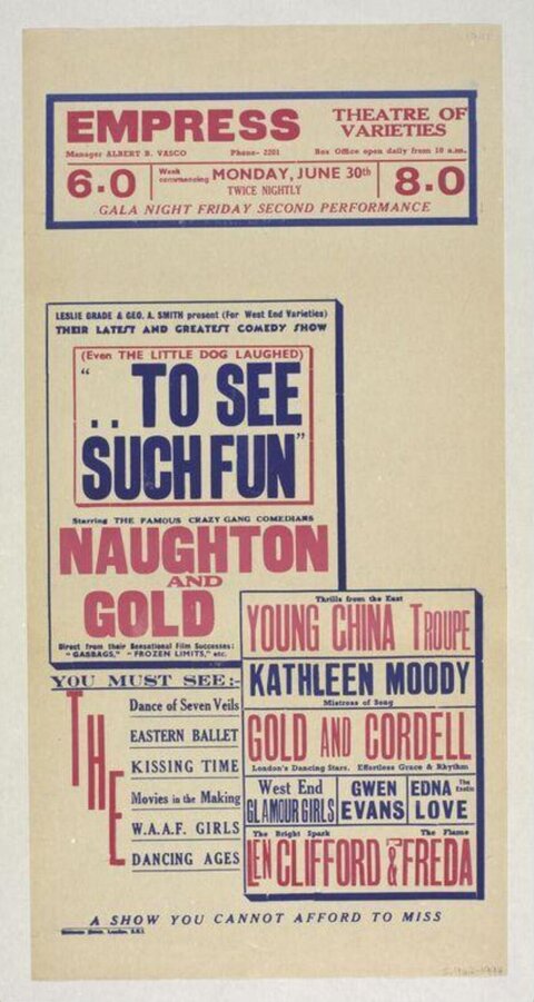 Vintage Empress Theatre Variety Show Poster