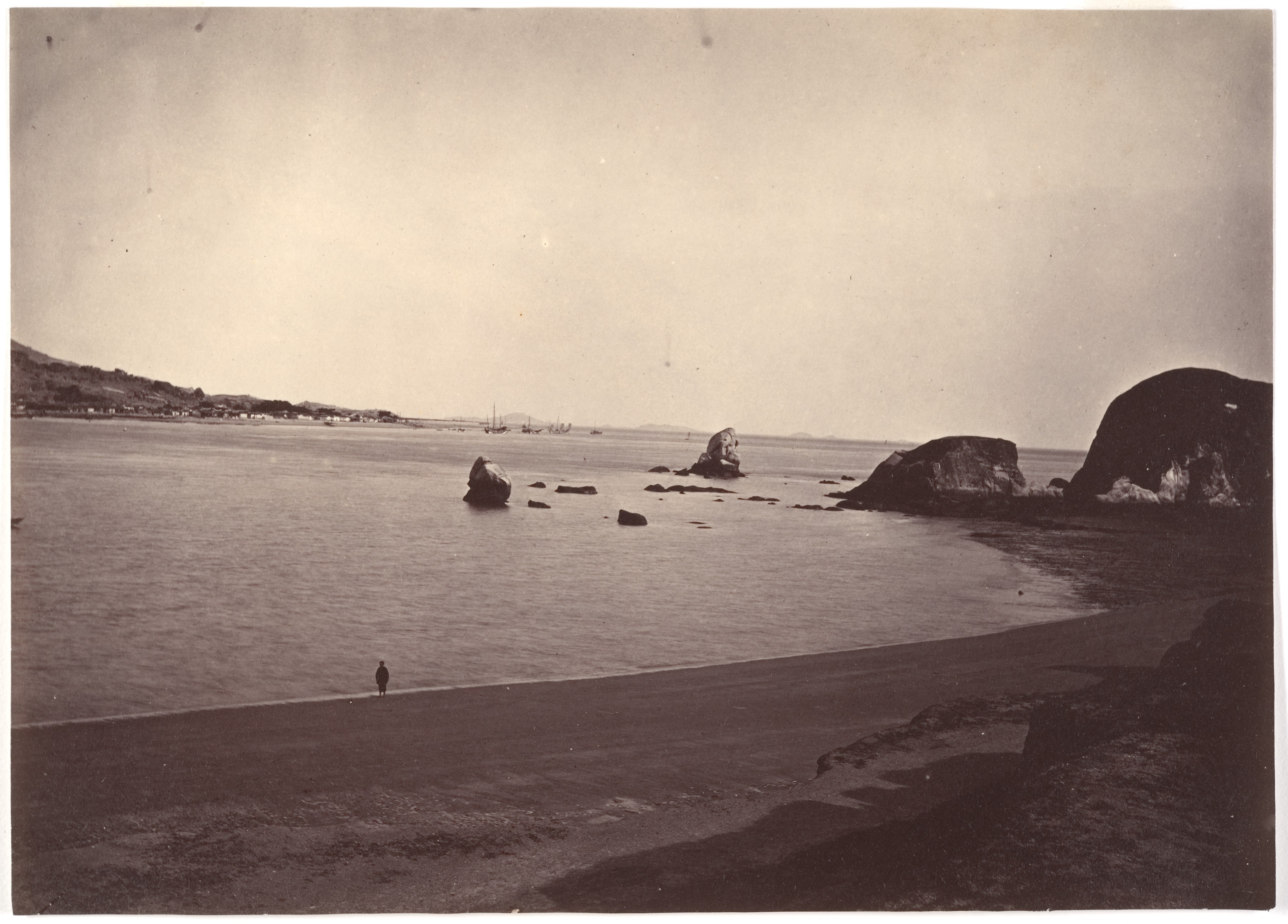 Vintage Coastal Bay Beach View