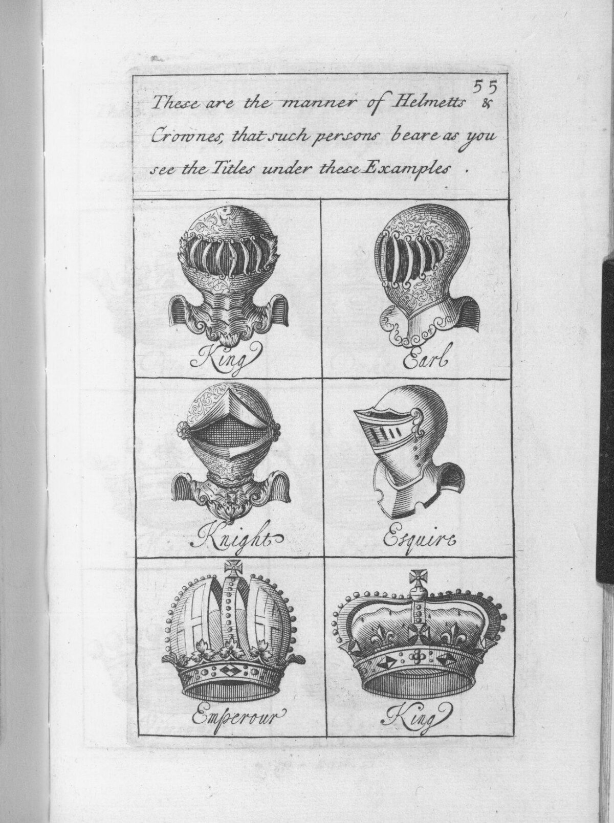 Heraldic Helmets and Crowns Engraving
