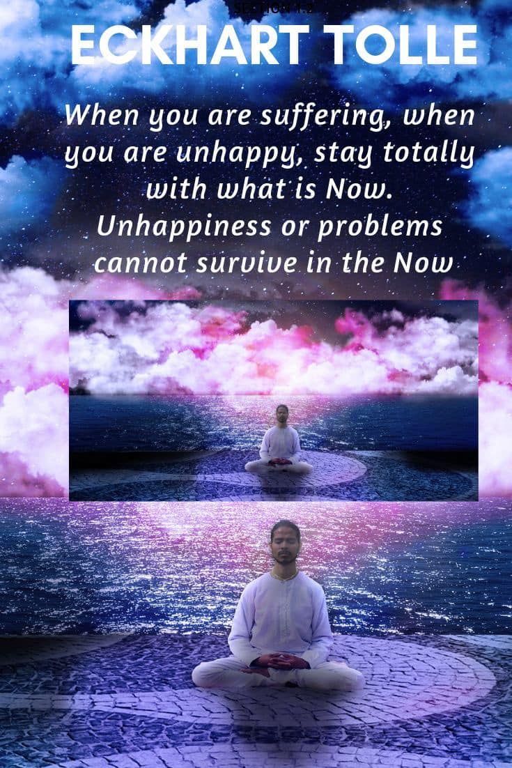 Eckhart Tolle Quote Meditation Graphic