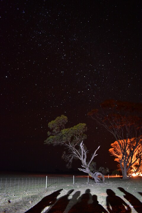 Starry Night Over Rural Campsite