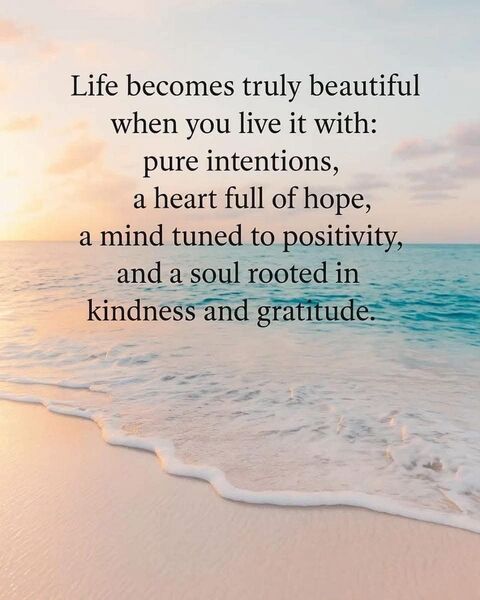 Motivational Quote on Beach Background