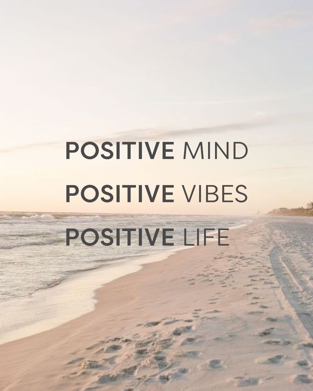 Positive Quote on Beach Landscape