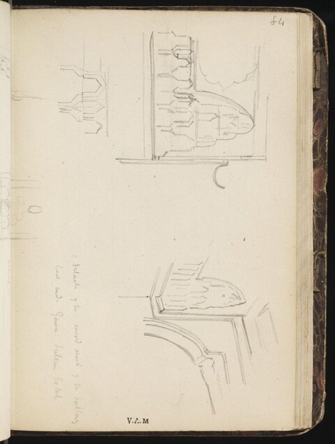 Architectural Detail Sketches in Vintage Sketchbook