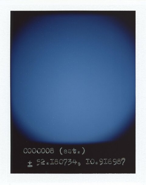 Blue Night Sky with Coordinates