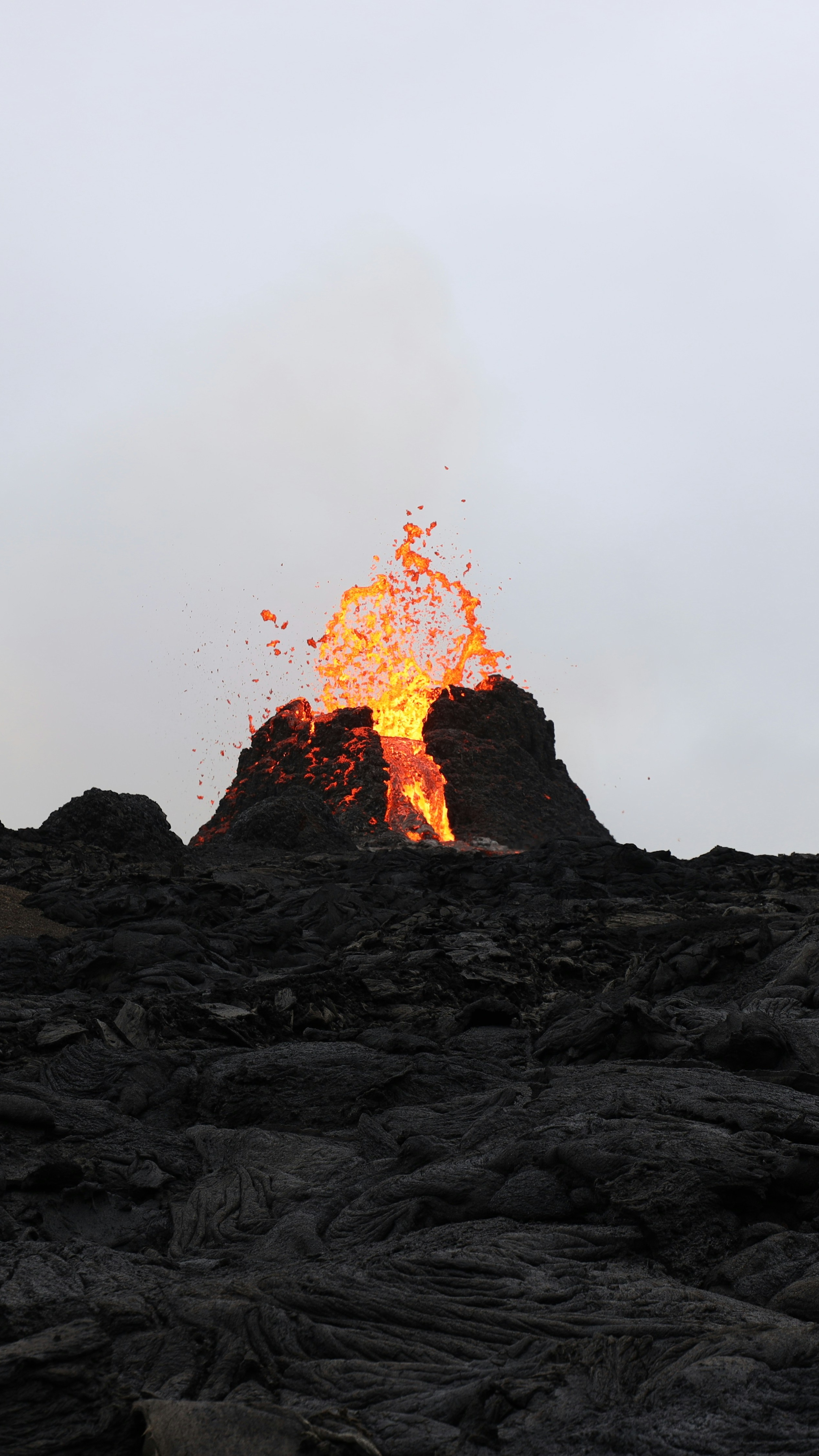 Erupting Volcano Lava Flow