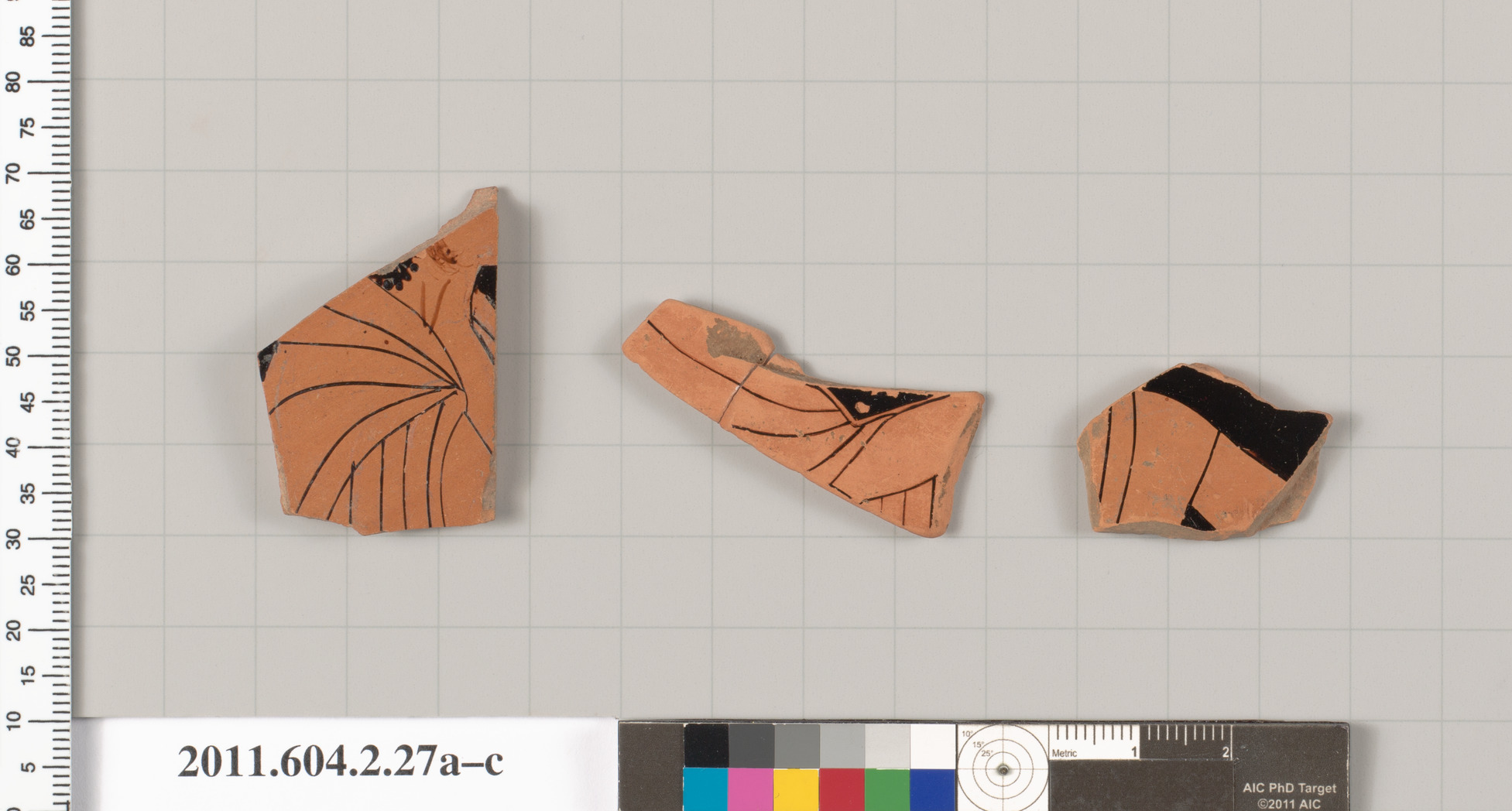Three Terracotta Pottery Fragments