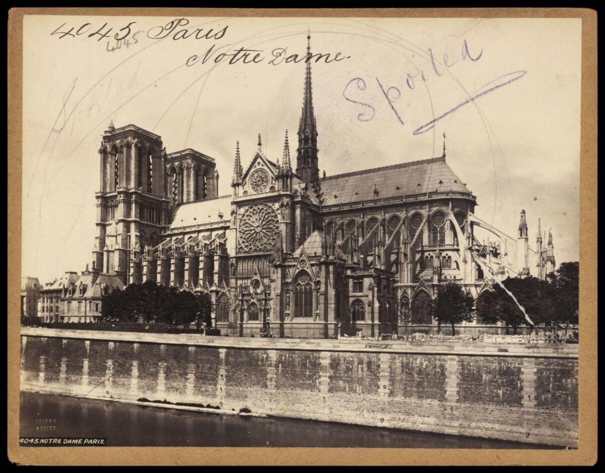 Vintage Photo of Paris Notre Dame
