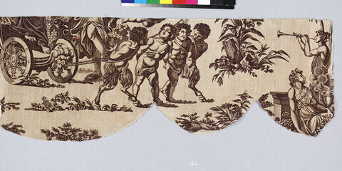 Mythological Print Textile Fragment