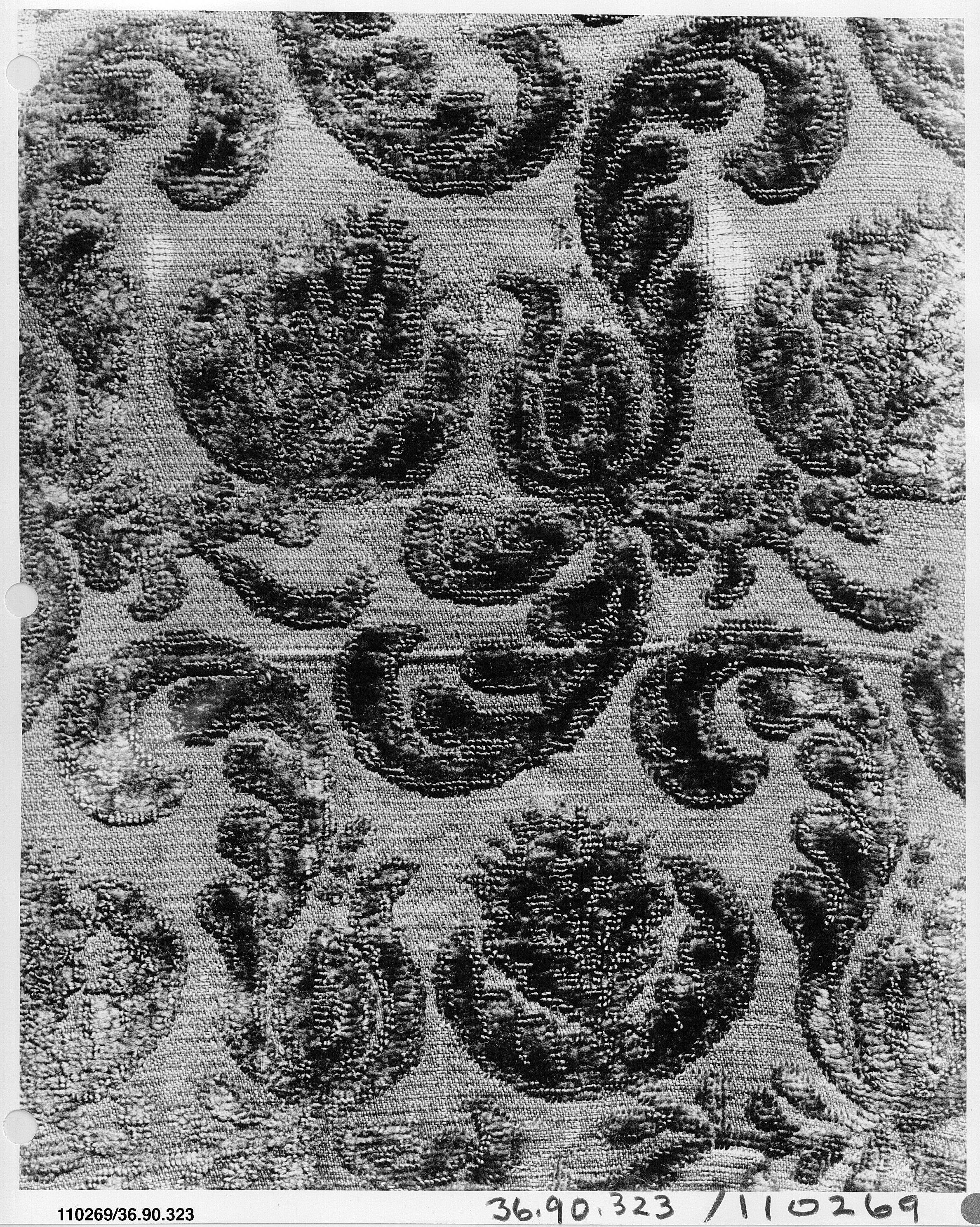 Antique Patterned Velvet Textile