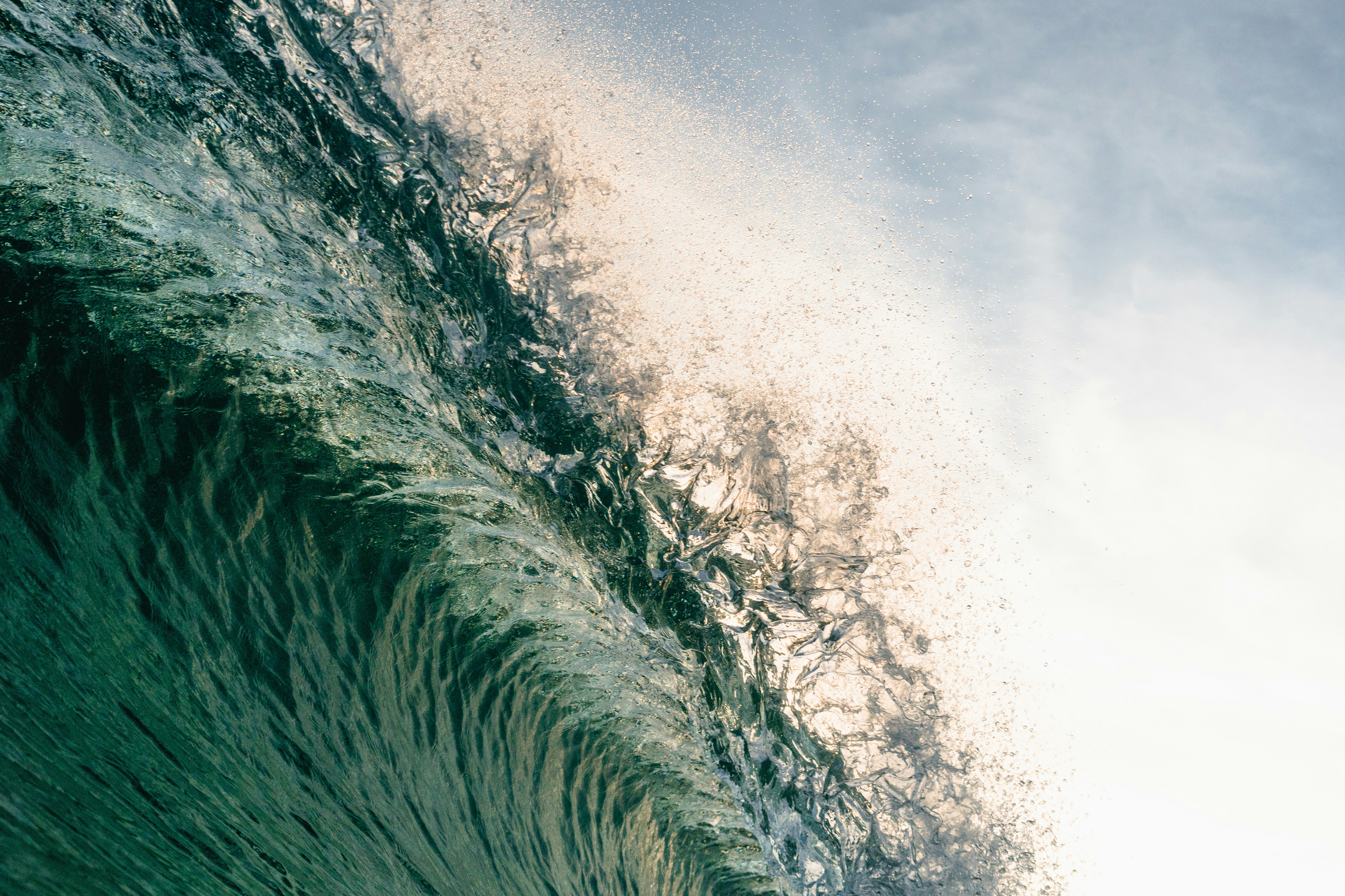 Breaking Ocean Wave Close Up