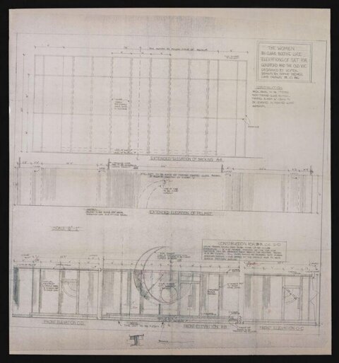 Vintage Stage Set Elevation Blueprint