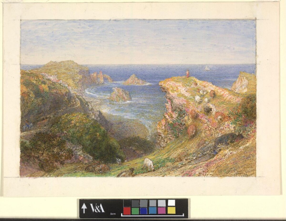 Coastal Cliff Landscape Painting