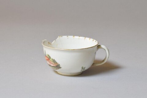 Damaged Antique Porcelain Teacup