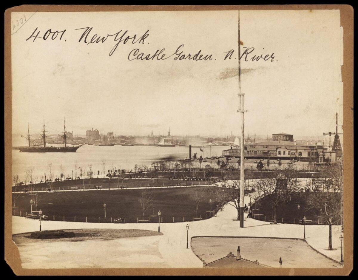Vintage View of Castle Garden New York