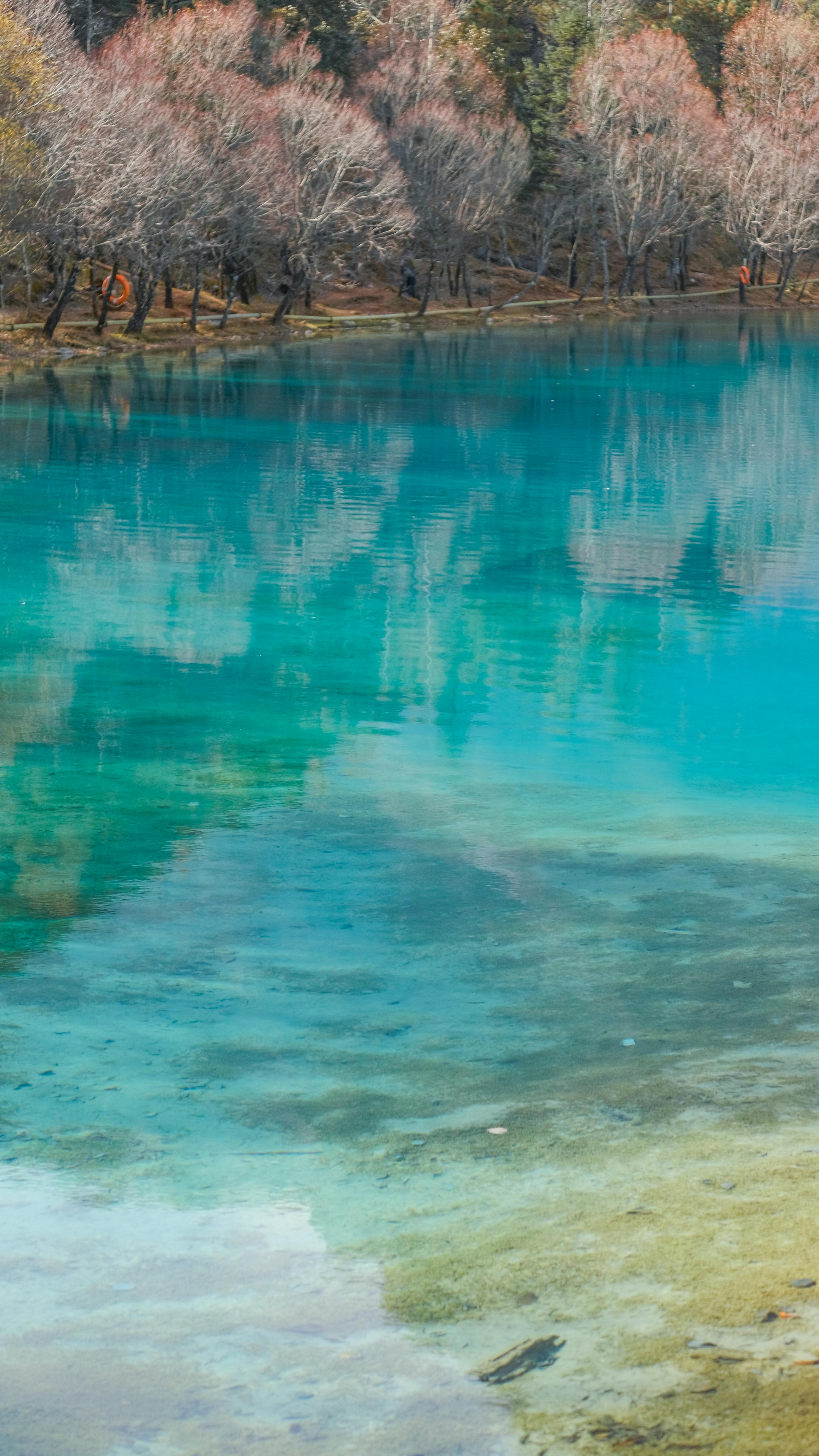 Clear Turquoise Mountain Lake