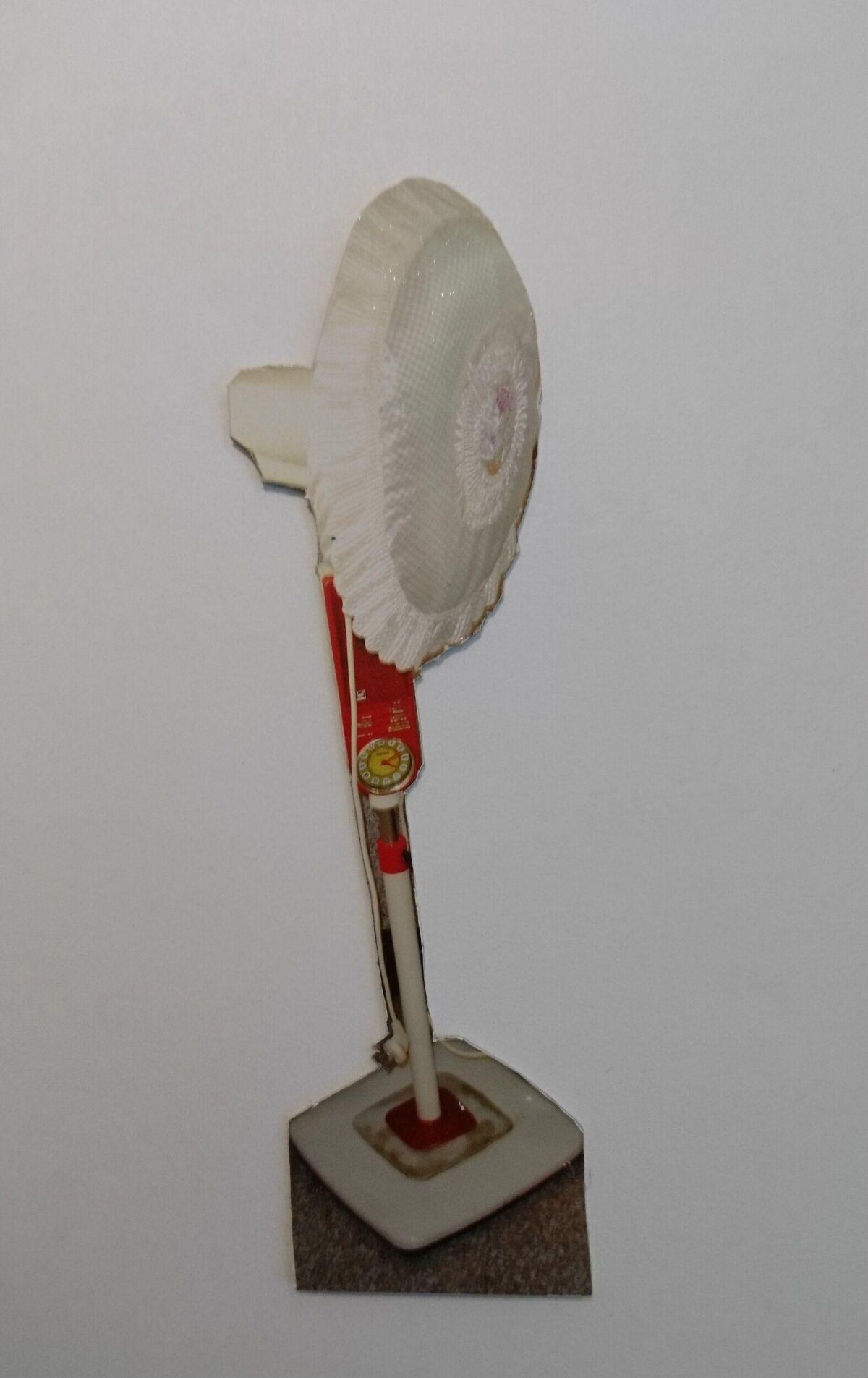 Vintage Lace Covered Standing Fan