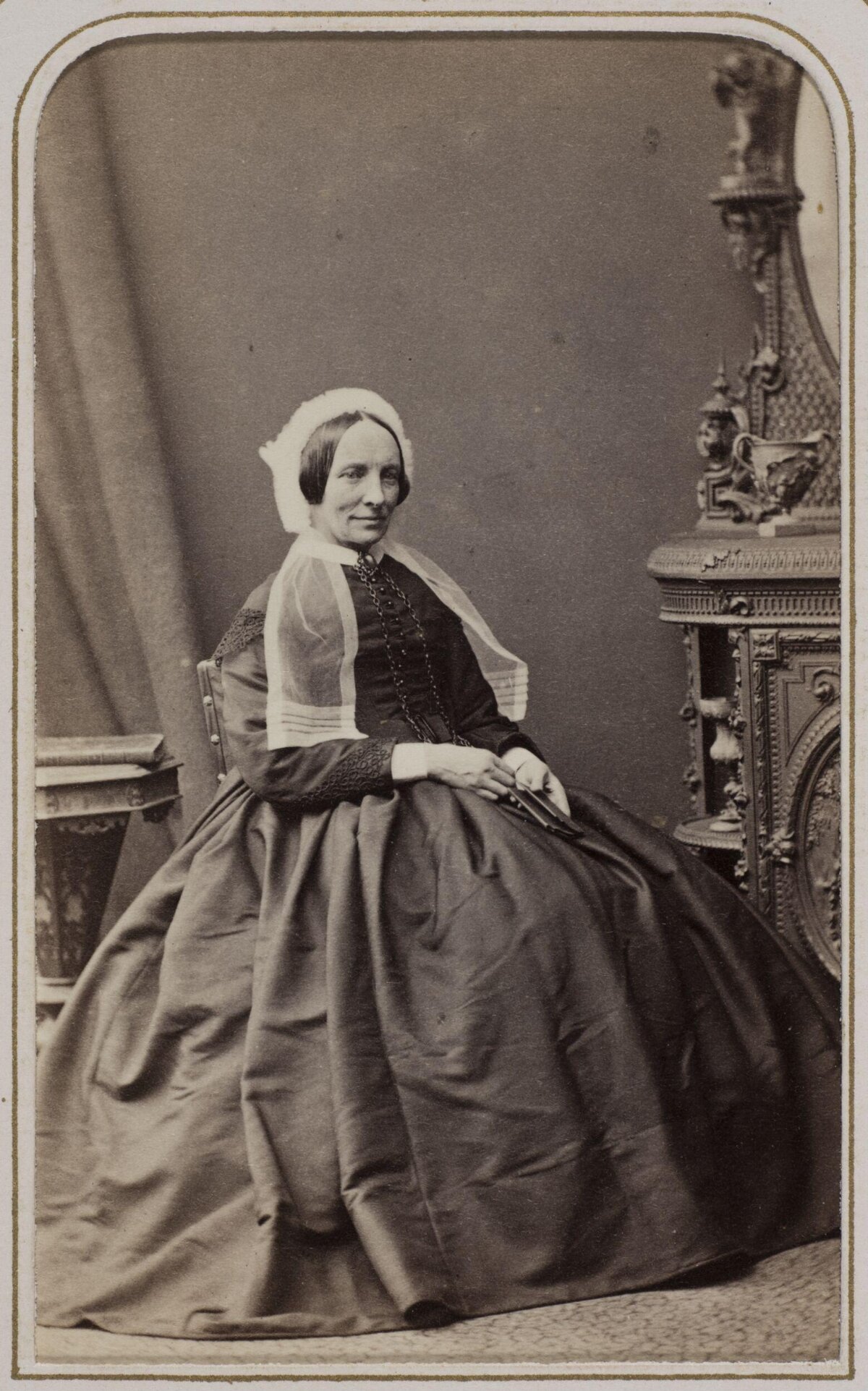 Seated Victorian Woman Vintage Portrait