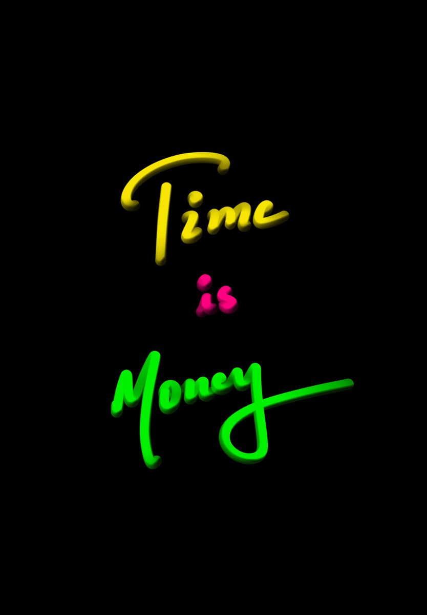 Time Is Money Quote Graphic