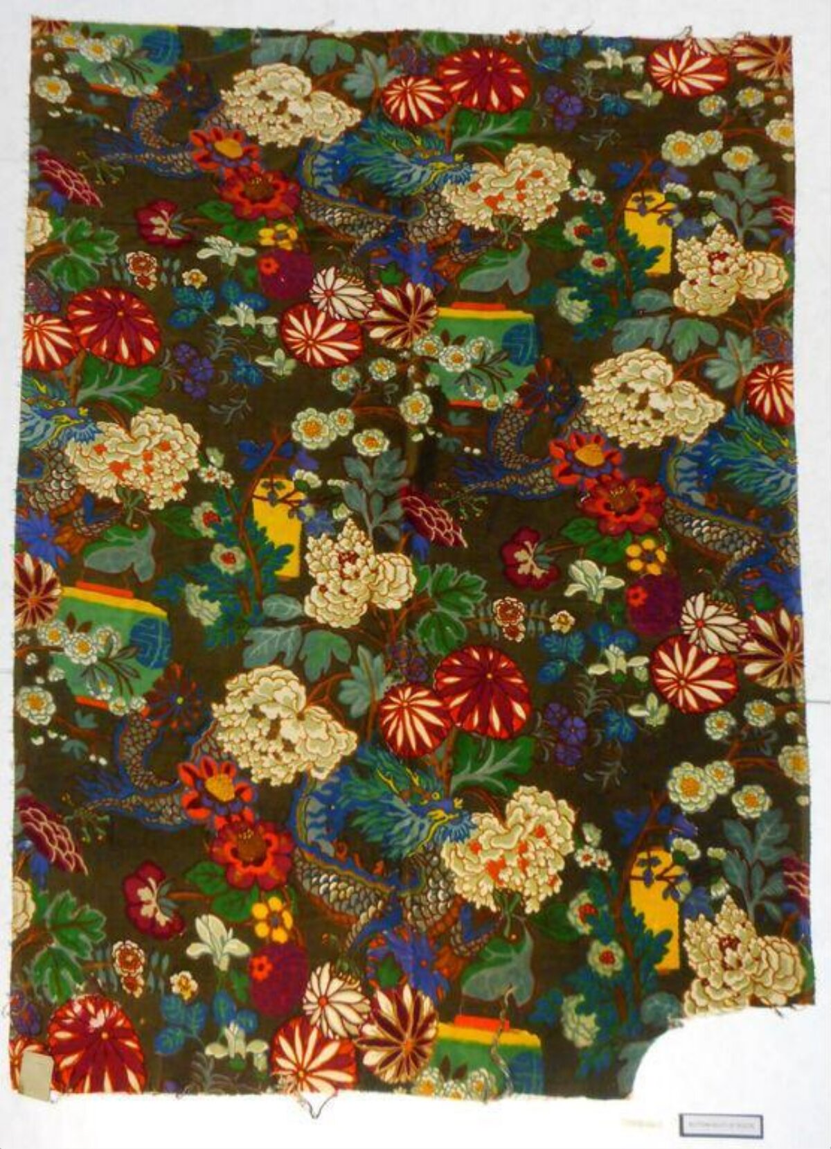 Dragon Floral Pattern Textile