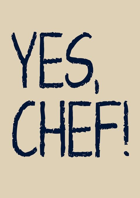 Yes, Chef! Hand Drawn Text Art