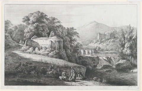 Riverside Landscape with Figures