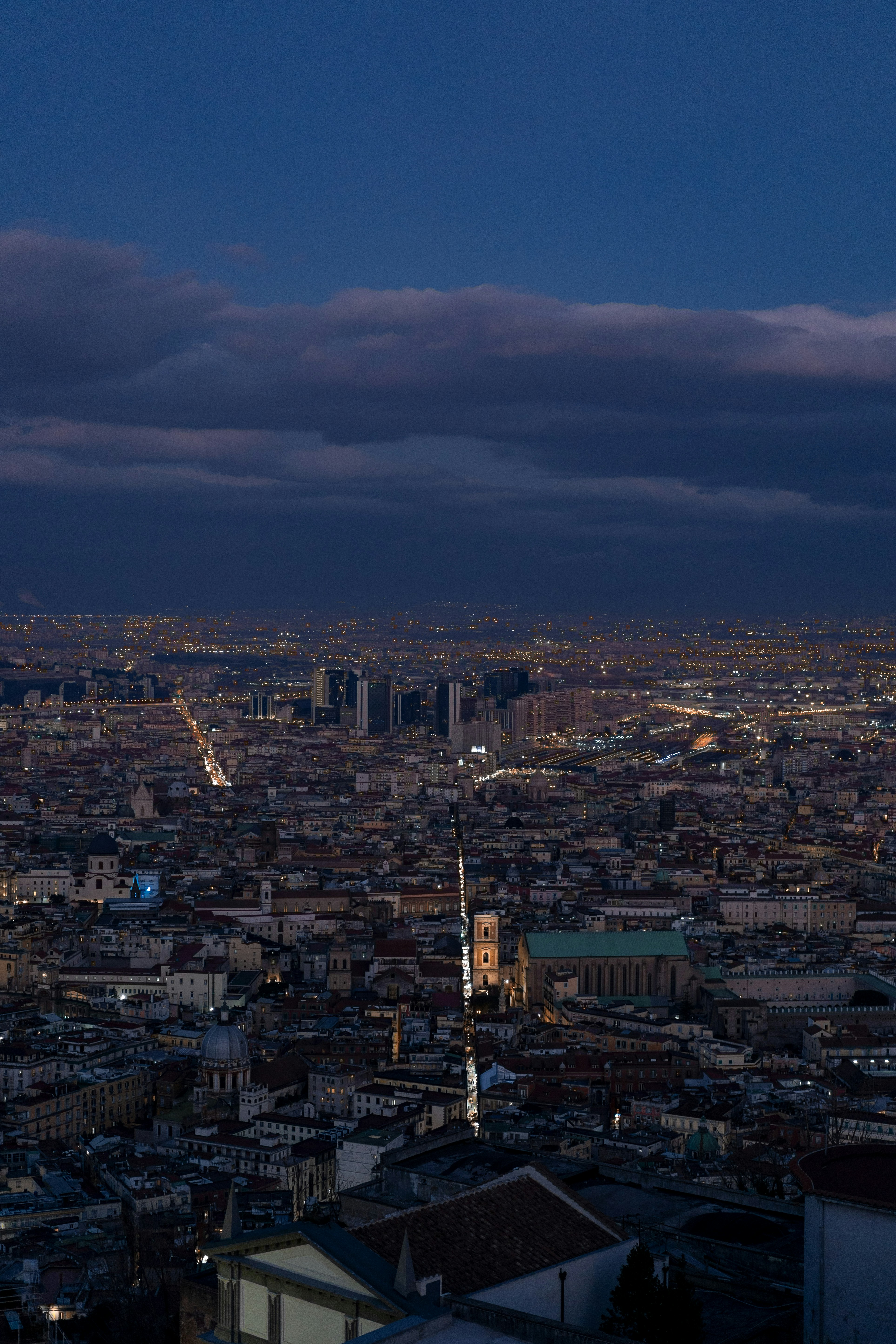 Twilight European City View