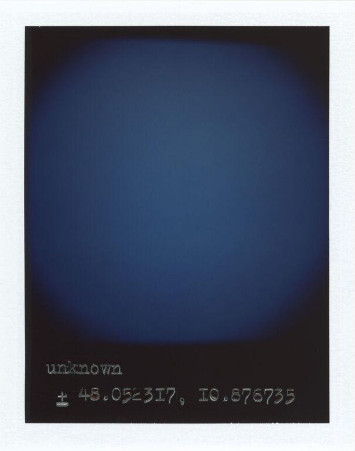 Polaroid with Unknown Coordinates