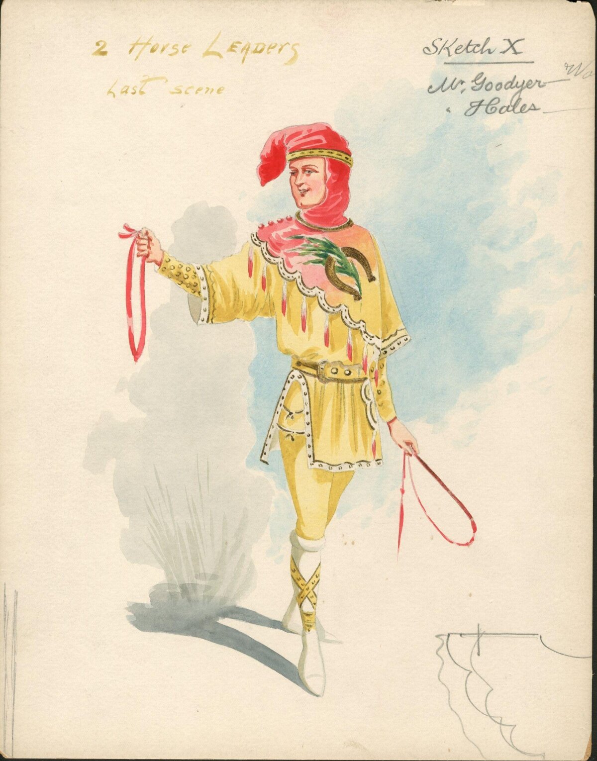 Horse Leader Costume Design Sketch