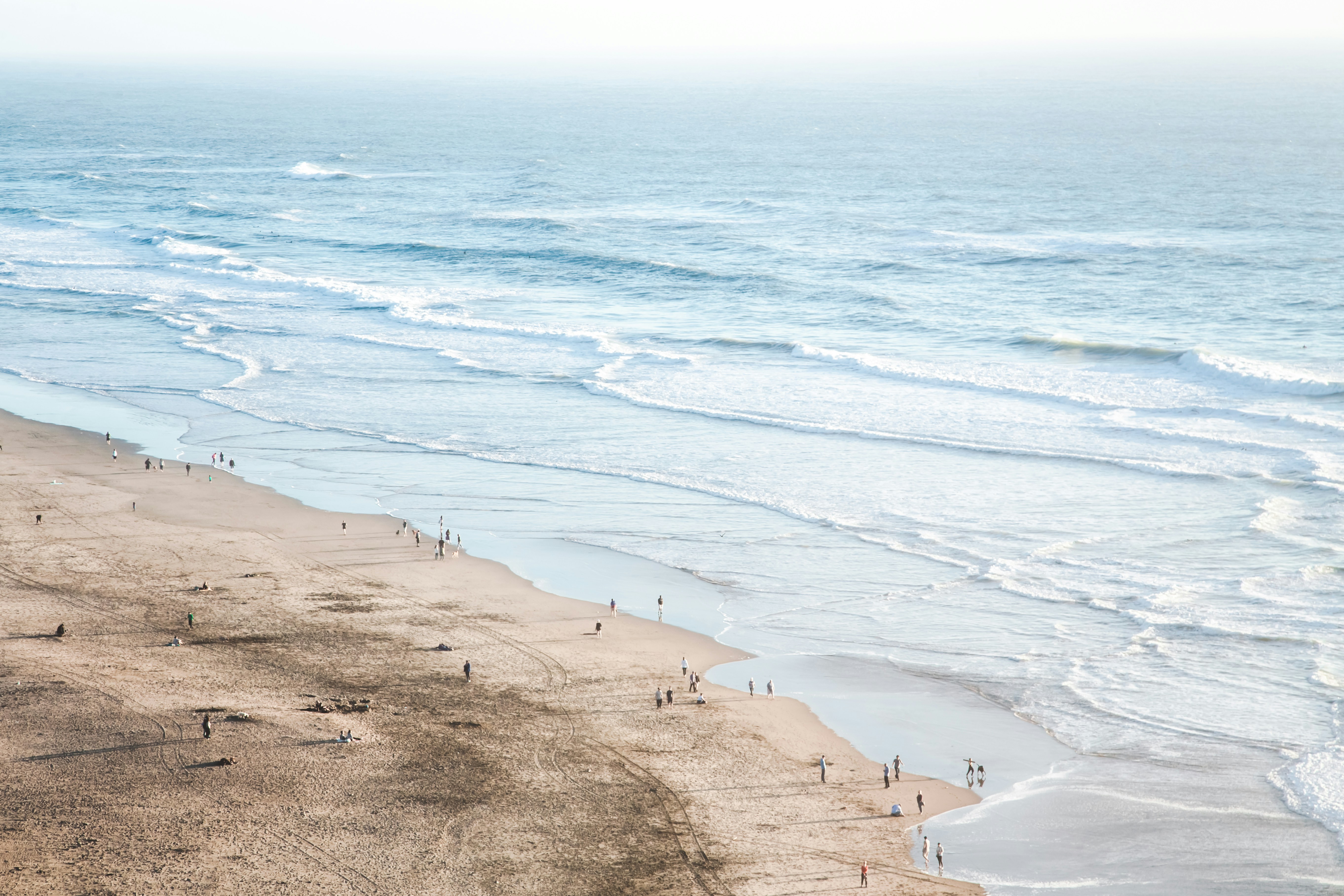 Aerial View of Seaside Beach