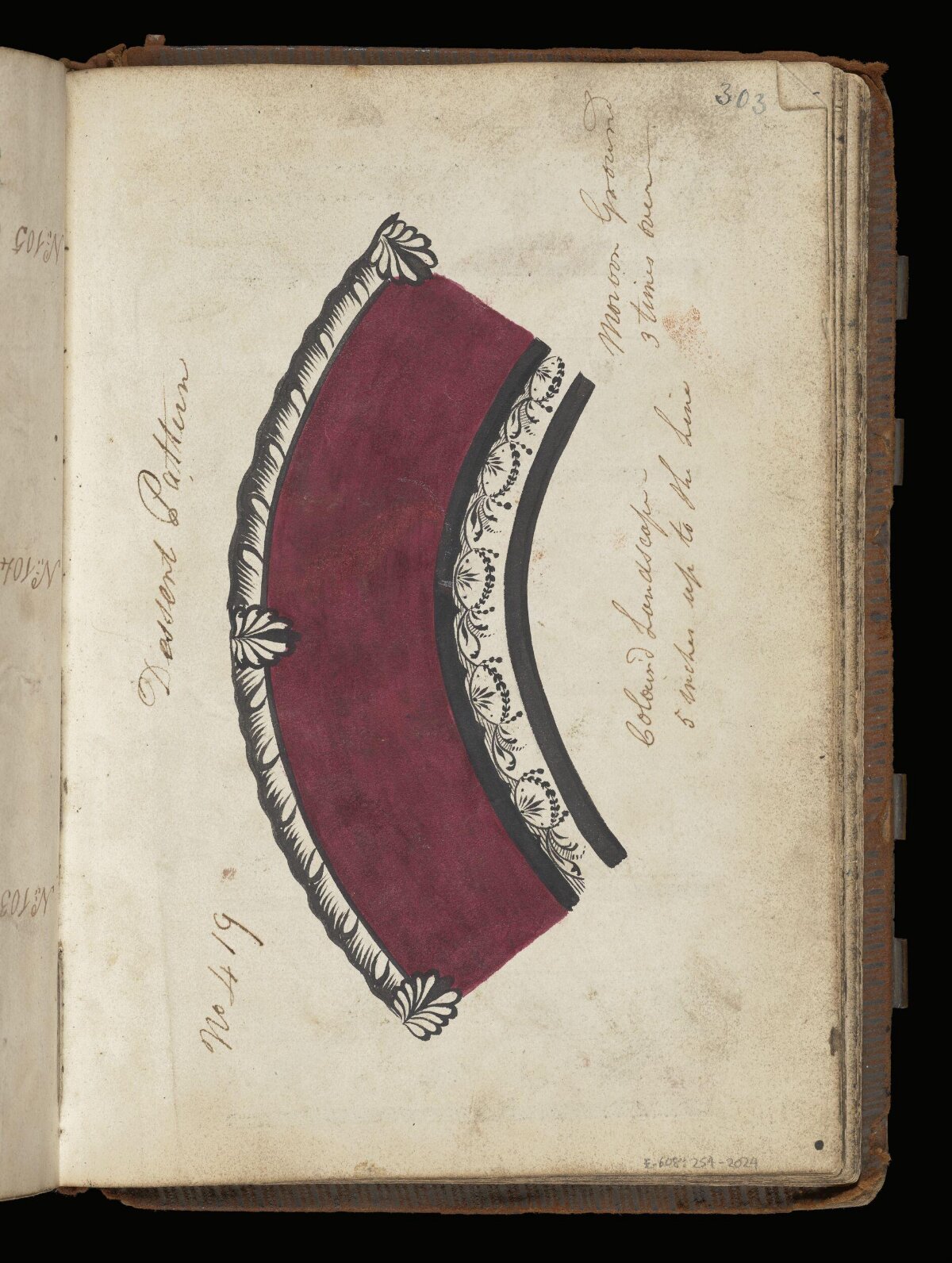 Antique Dessert Border Pattern Sketch