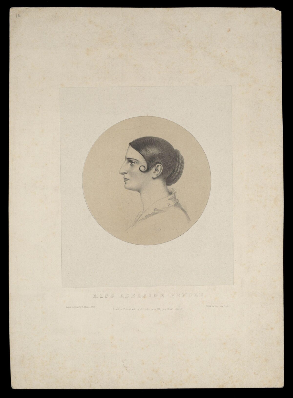 Portrait of Miss Adelaide Kemble