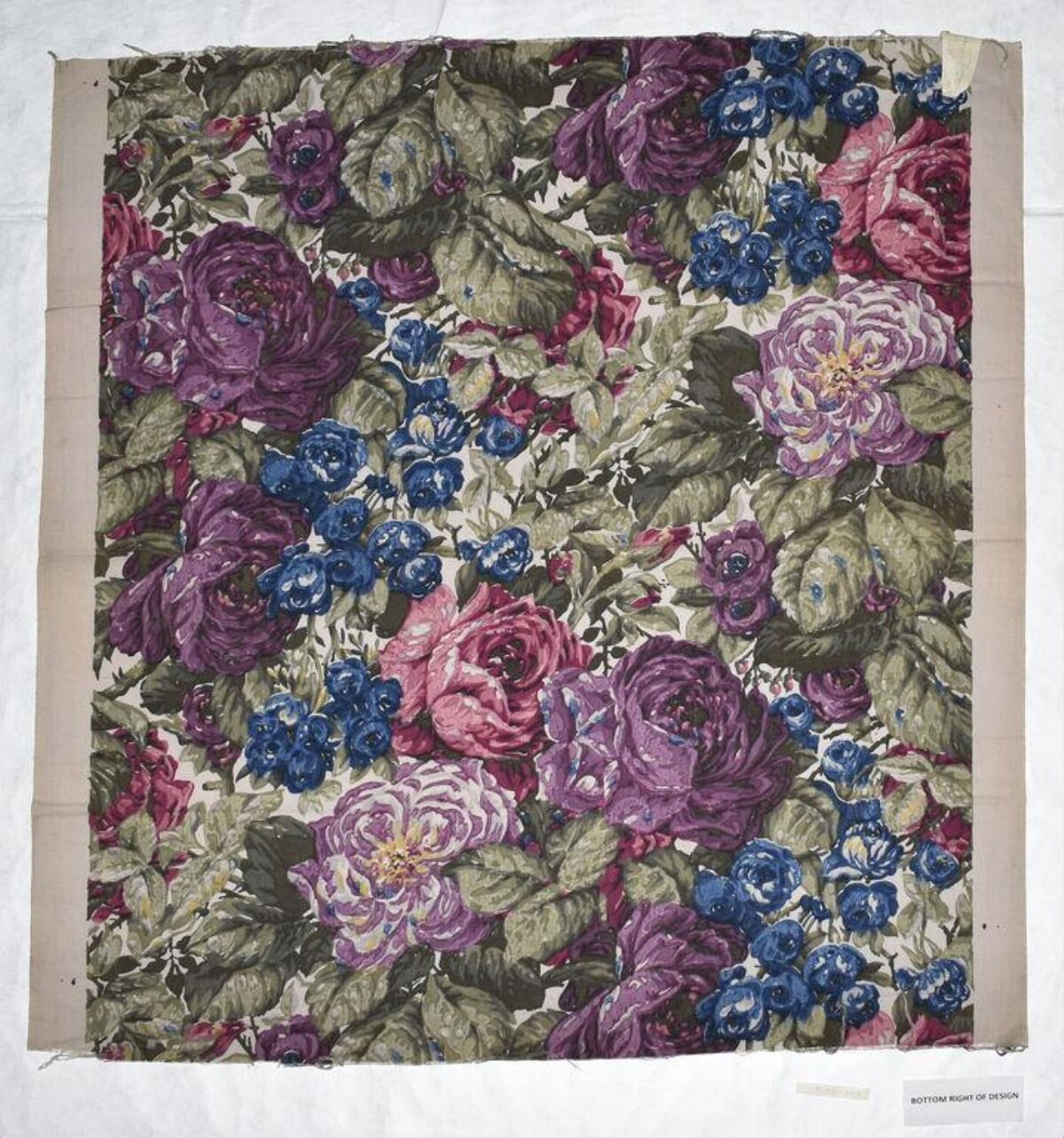 Vintage Floral Print Fabric Sample